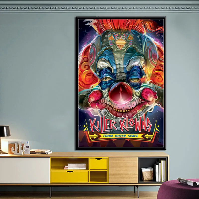 Новый Comic Klowns из космоса принты ужасов по мотивам фильмов и постеров холст