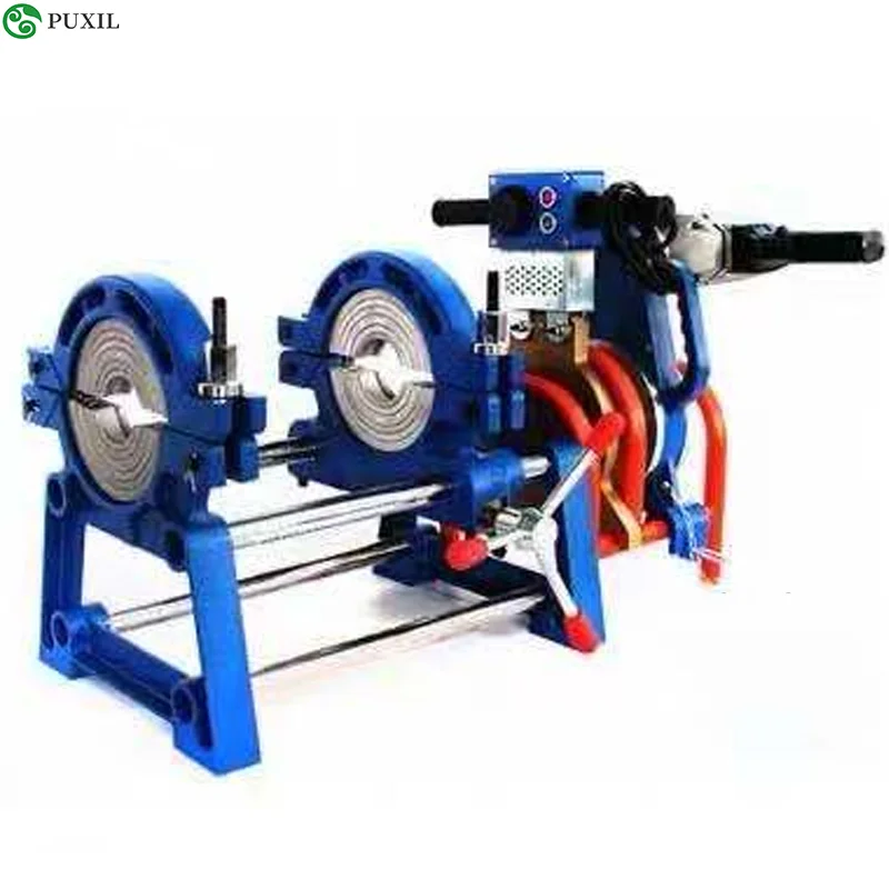 

Two ring manual butt welding machine PE63-160 pipe fusion welder tool PE tube welding machine piping hot melt engine 1pc