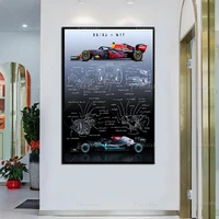 2021 rb16b x w12 f1 car design painting poster abstract graffiti wall art prints canvas modular pictures home living room decor