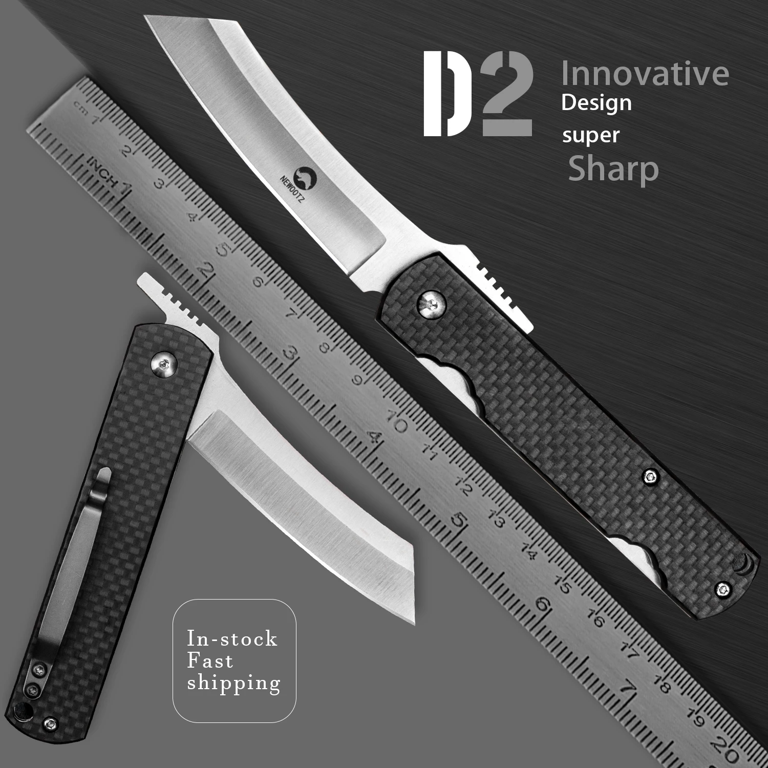 Японский D2 складной карманный нож с зажимом нейлоновая ножна ручка из