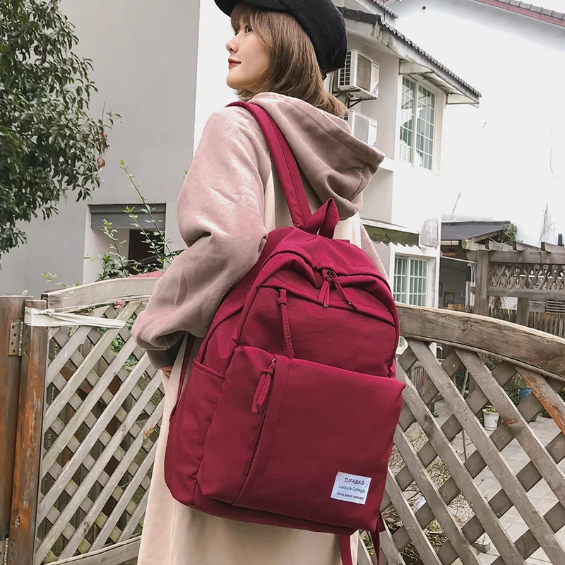 Классический водонепроницаемый нейлоновый женский рюкзак, вместительные сумки с несколькими карманами на молнии, дорожная сумка, школьный...