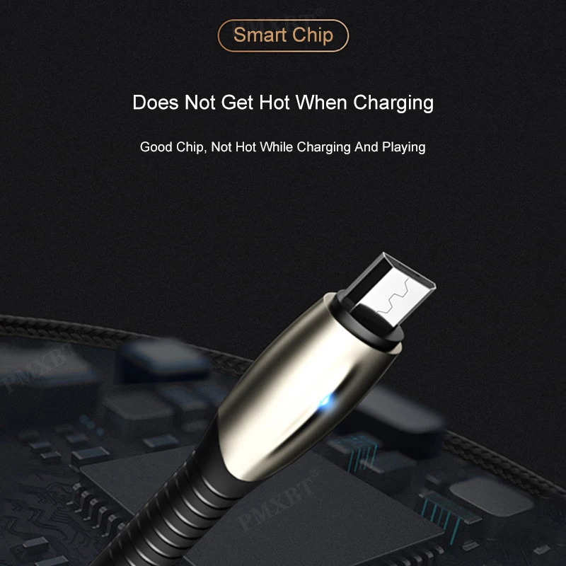 Кабель с разъемом Micro USB Type-C кабель Светодиодная лампа для быстрой зарядки и