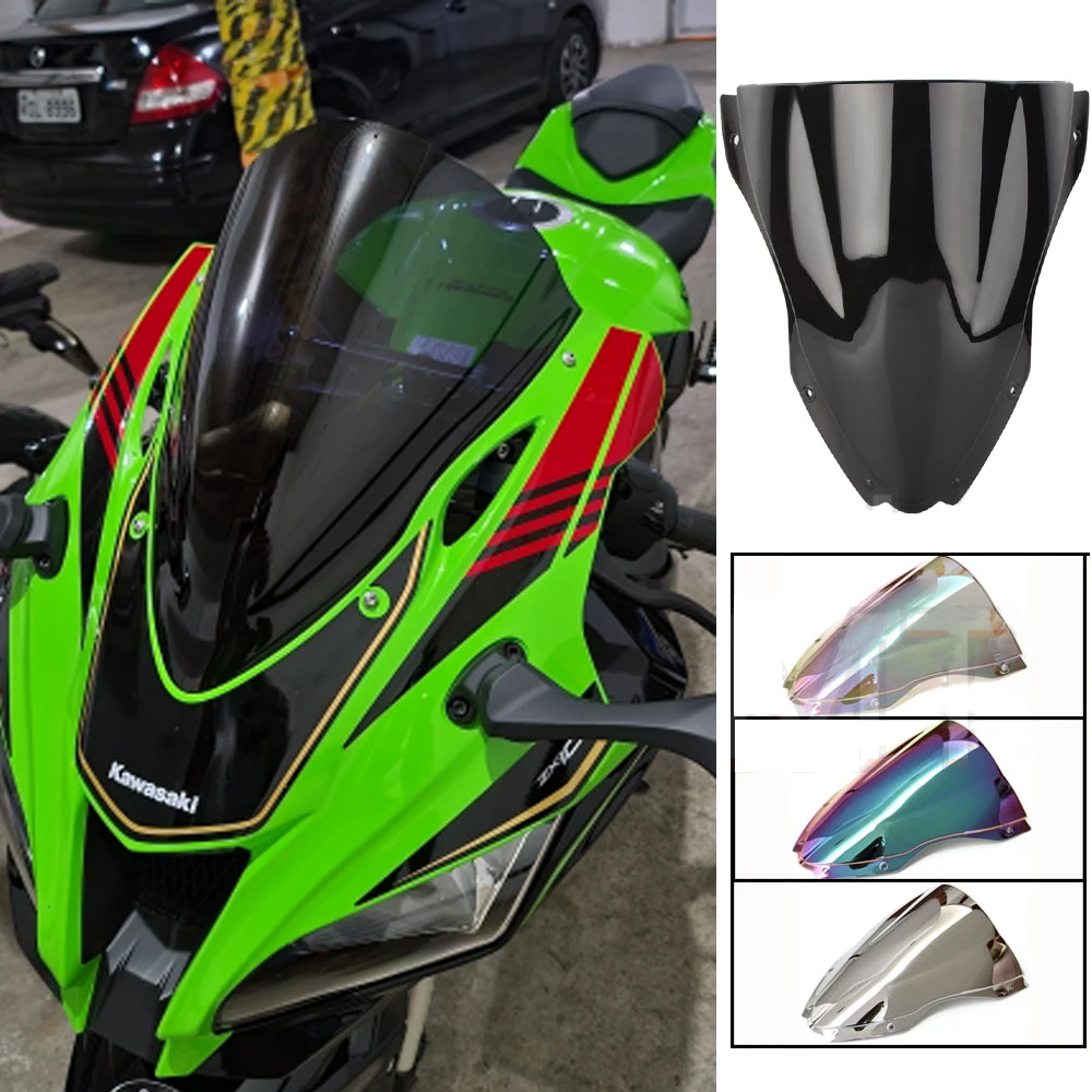 Motorcycle Sport Windscreen Windshield Deflector For Kawasaki Ninja ZX10R ZX-10R ZX 10R 2016 17 18 2019 2020 2021 Double Bubble