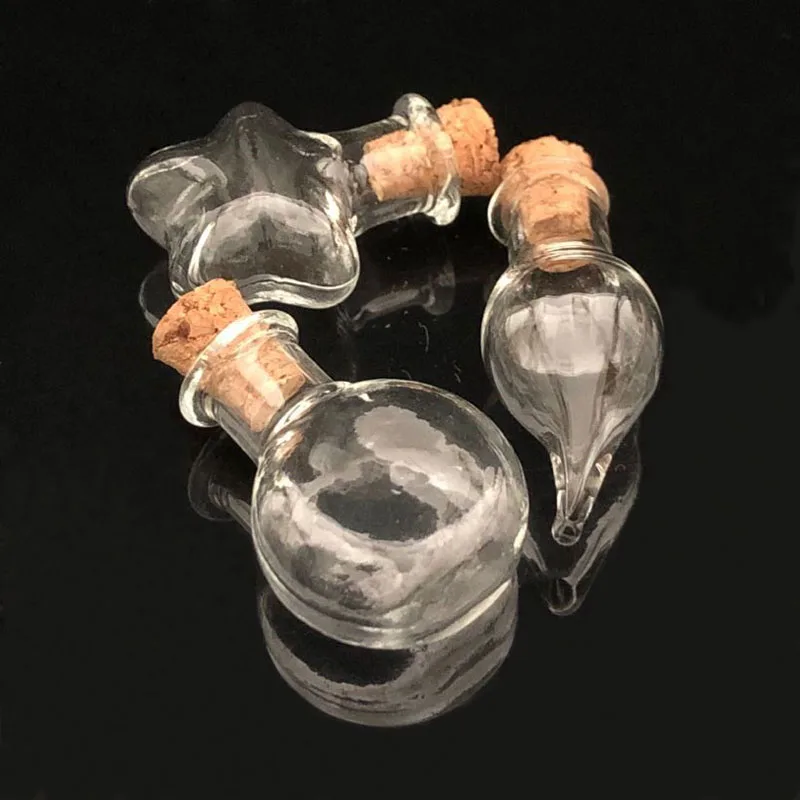 50 шт. мини прозрачные стеклянные пустые банки для образцов бутылки желаний