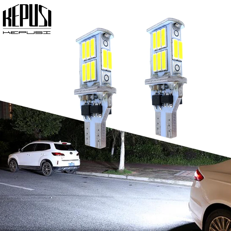 

Сверхъяркие светодиодные лампы T15 W16W 921 912 7020 LM SMD CANBUS без ошибок OBC, резервные лампы для автомобильных задних фонарей, Ксеноновые, белые, 2 шт.