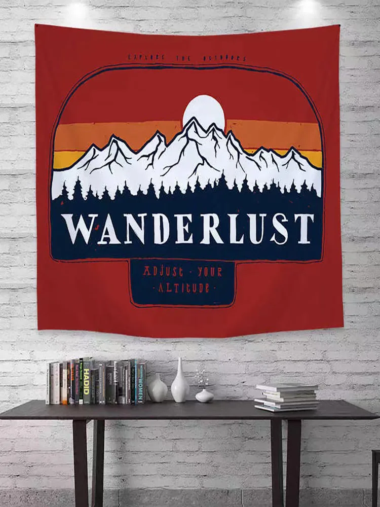 

2021 Latest Retro American Trend Net Red Background Dormitory Wall Decoration Hanging Cloth Rental House Bedside Layout Tapestry
