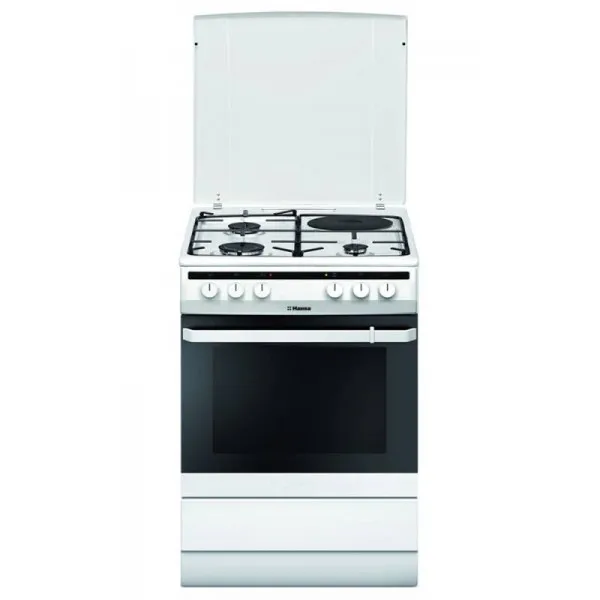 Плита комбинированная hansa fcmw64040 белый  Бытовая | Электроплиты -1005002097693584