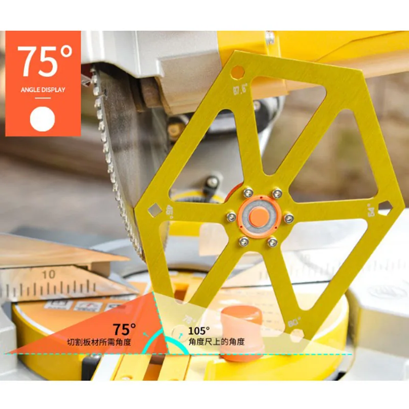 

Woodworking Angle Ruler For Table Saw, Cutting Machine, Angle Adjustment Tool Aluminum Alloy Hexagon Ruler Measuring Tools