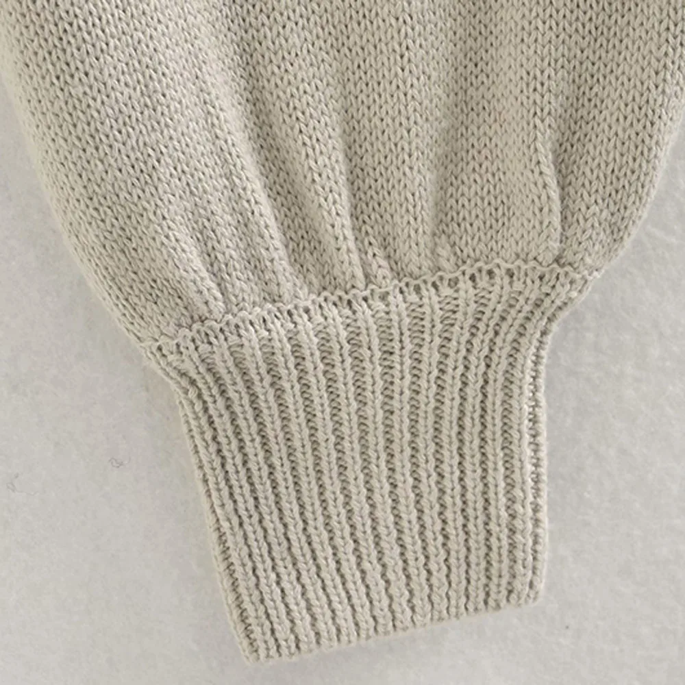 

ZA 2020 Winter Women Beige Knit Sweater Top Long Sleeve O-Neck Pullover Warm Sweater+Vest Two-piece Set Chic Female Streetwear