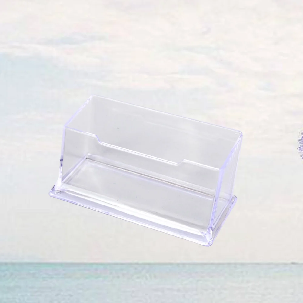 

2pcs Acrylic Case Display Stand Business Case Transparent Business Holder for Exhibition Supplies (Single Compartment Case + Pen