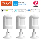 Пассивный инфракрасный датчик Tuya Zigbee с подставкой для ног, датчик движения через Zigbee Hub, система оповещения о движении человеческого тела, семейная система с пассивным инфракрасным датчиком