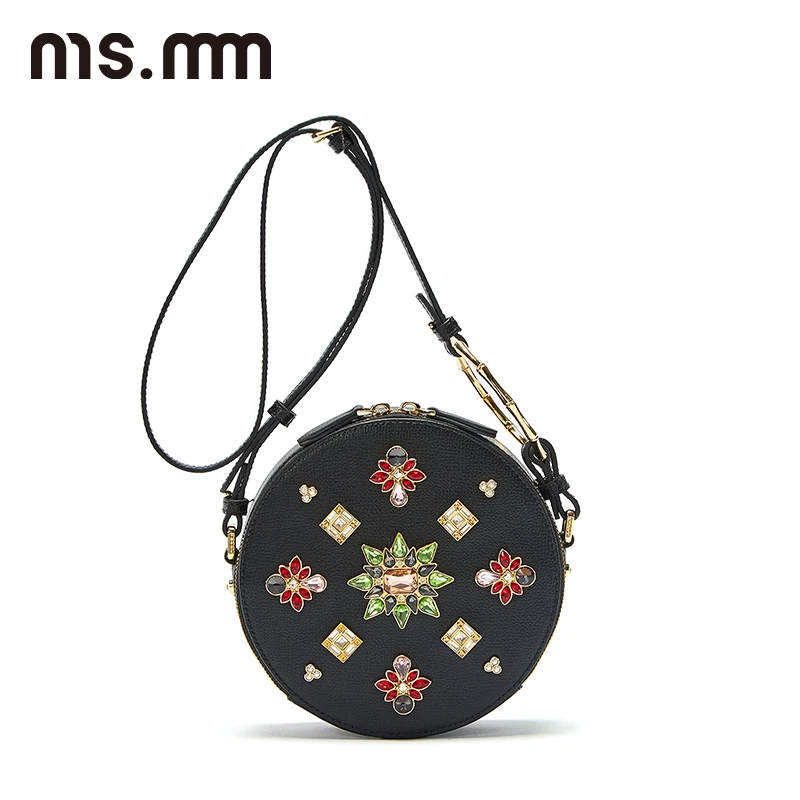 MS. MM Алмазная круглая сумка из натуральной кожи роскошные сумки женские