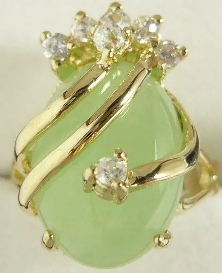 

Красивое и очаровательное светло-зеленое нефритовое кольцо (#7, 8, 9)