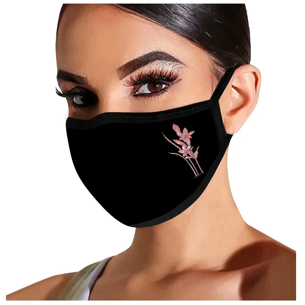 

Adult Star Print Mask Washable Reusable Face Mask Adult Black Halloween Cosplay Christmas Masks Mascarillas Mujer Masque Noel