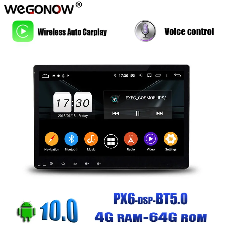 Автомобильный DVD плеер PX6 DSP Android 9. 0 4 Гб 64 8 ядер GPS навигация карта RDS радио wifi Bluetooth
