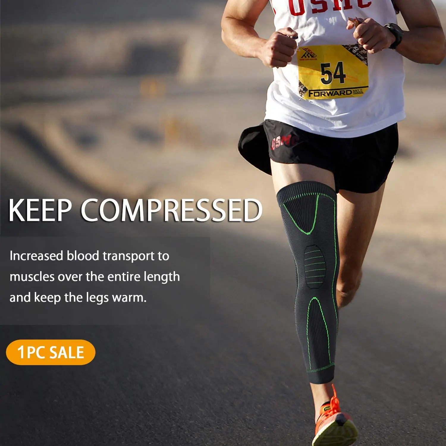 1 шт. наколенники длинные Компрессионные Рукава нога колено рукав рукава Защита