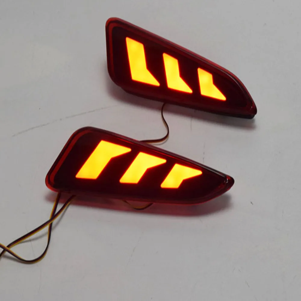 Набор многофункциональных светодиодных отражателей задних фонарей для бампера с тормозными огнями 12V для Toyota C-HR CHR 2016 2017 2018 2019 2020.
