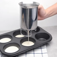 hand held pancake batter machine stainless steel professional batter funnel kitchen tool suitable for waffle crepe cake 900ml
