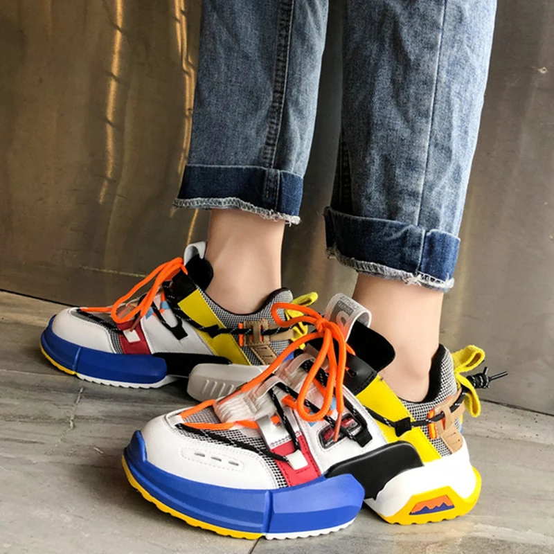 Rimocy/Коллекция 2019 года модная разноцветная спортивная обувь для женщин сезон