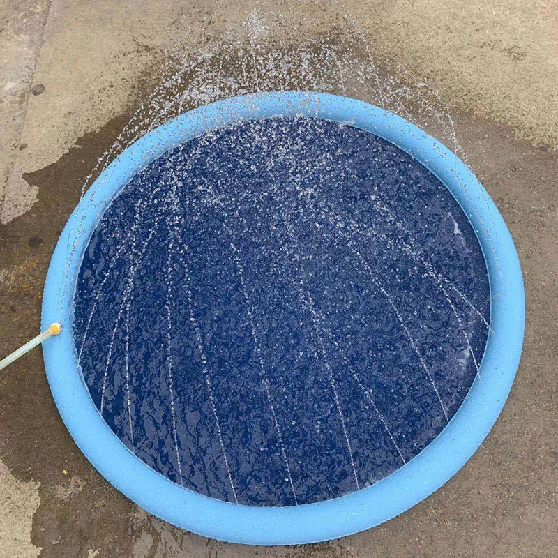 

Pet Sprinkler Pad Play Cooling Mat Swimming Pool Outdoor Inflatable Water Spray Pad Mat Tub For Dog Summer Cool