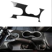 carbon fiber car interior control gear shift panel cover decorative sticker cover trim car styling for ford mustang 2015 2019