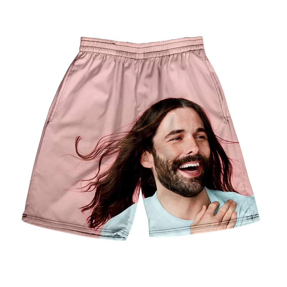 

Drop shipping jonathan van ness 3D Print Summer Holiday Elastic Waist Japan Streetwear Shorts Casual Streetwear Style Beach 1