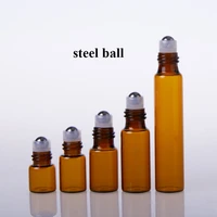 2pcs5pcs1ml 2ml 3ml 5ml 10ml amber glass sample test doterra essential oil roll on bottles containers vials with roller ball