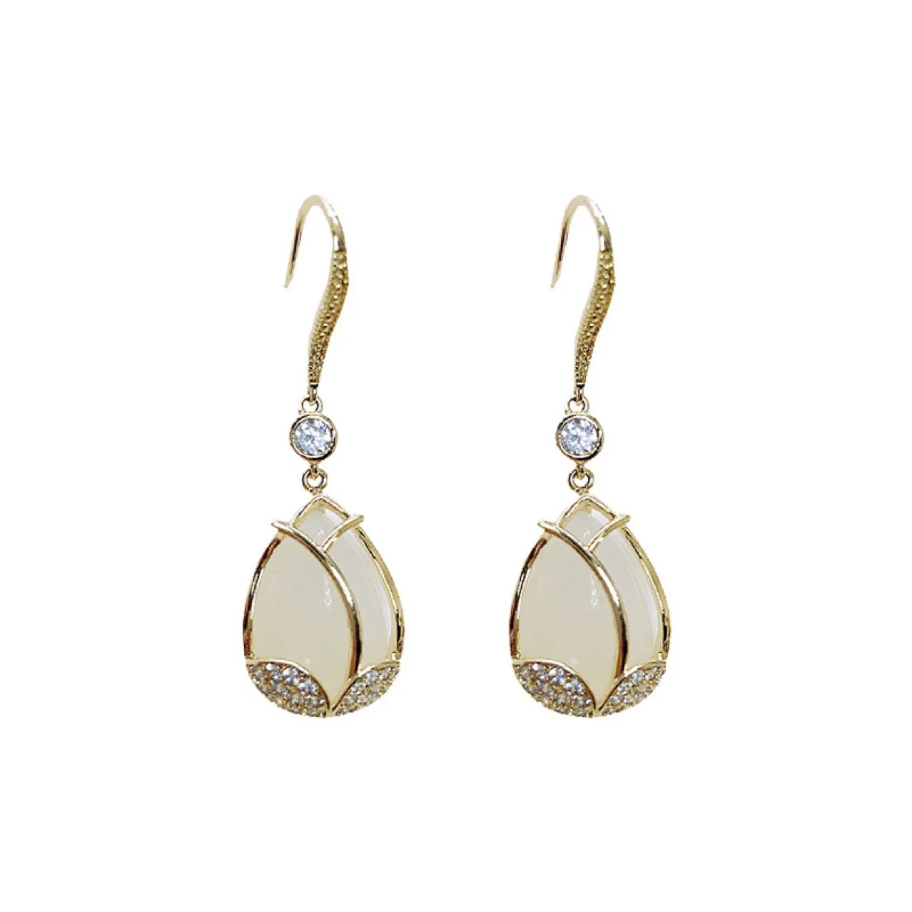 

fashion Jewelry Tulip tassel Crystal zircon Stud Earrings for Women Earring Girls Christmas New Year Birthday Jewelry Gifts
