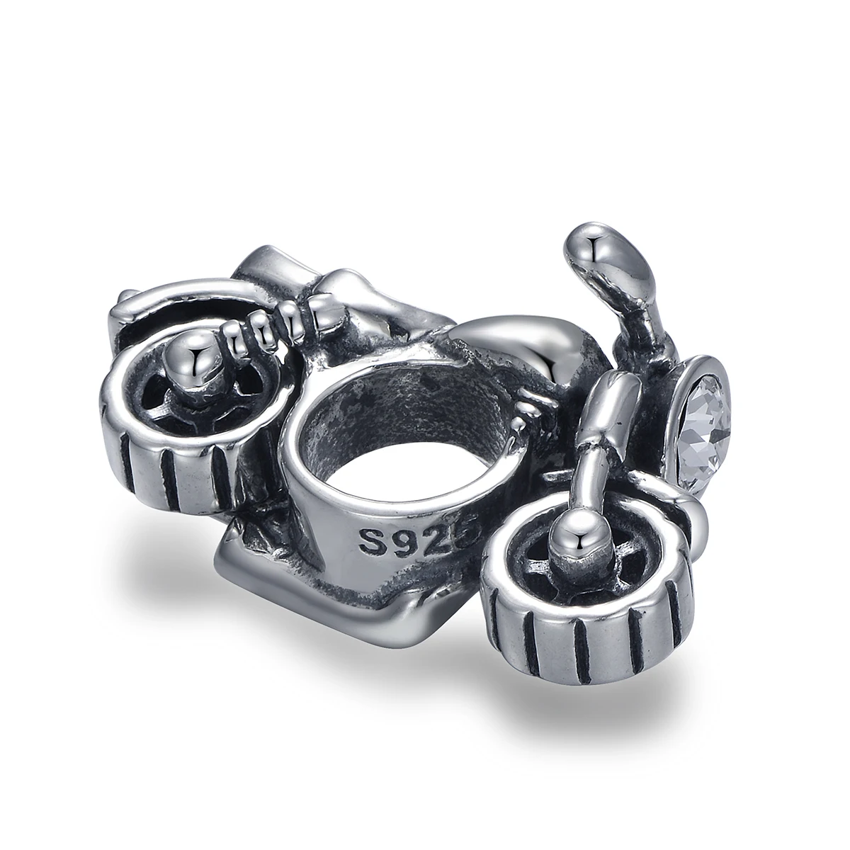 Мотоцикл Спортивные шармы для мужчин цвета подлинного серебра 925 Рождество Diy