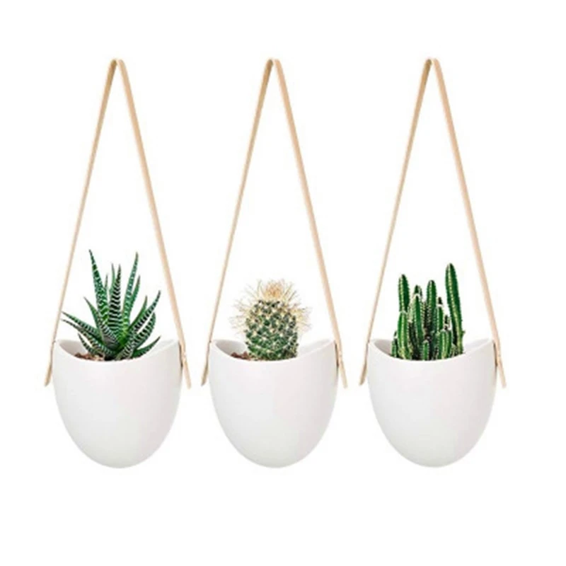 

Hanging Basin Hanging Wall Flower Pot Wall Hanging Hydroponic Hanging Wall Succulent Flower Pot 3 Piece Set