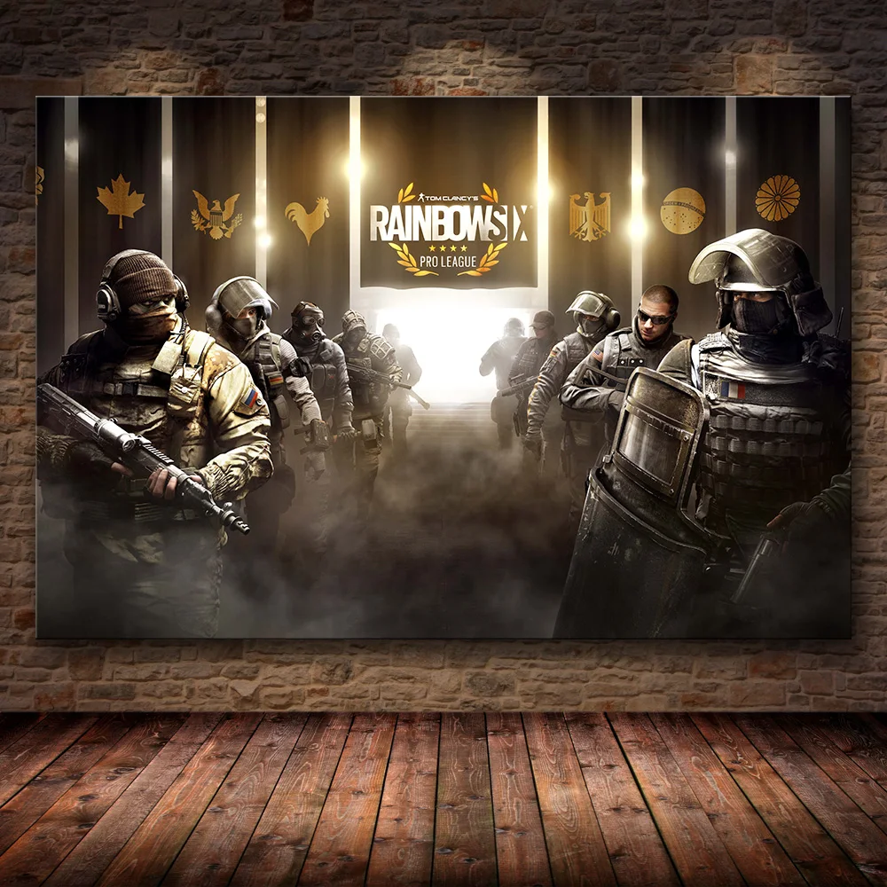 02 Unframed постер украшение картина Tom Clancy's Rainbow Six Siege на HD холсте картина искусство картина маслом - Цвет: 02