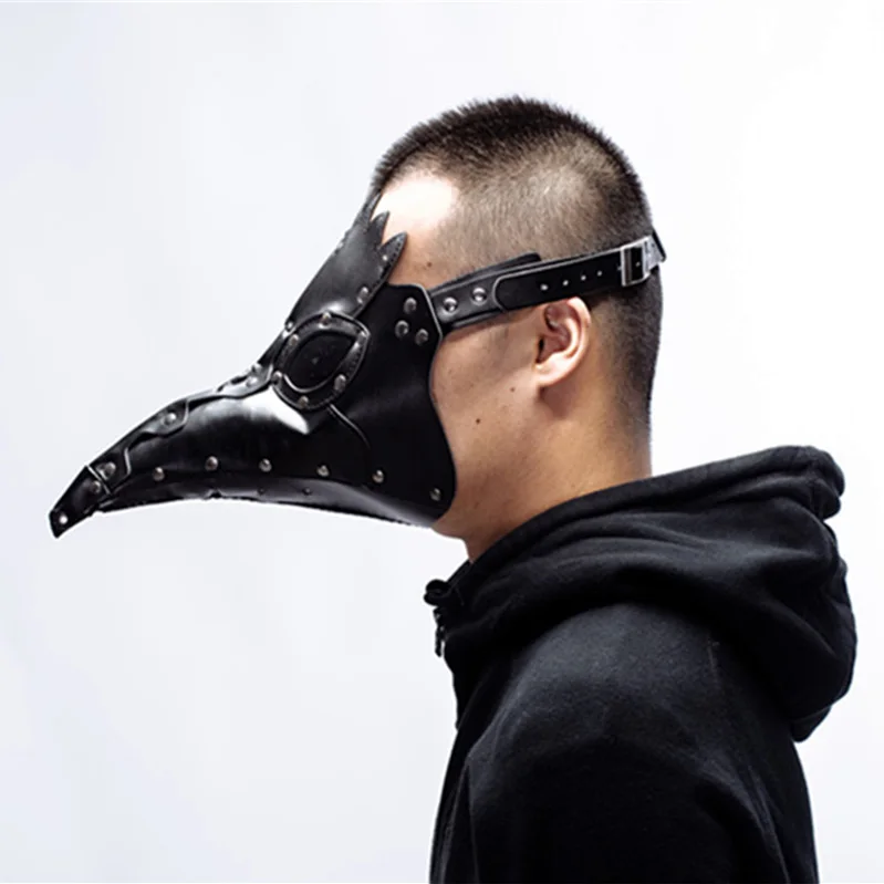 Маска Чумного доктора Орел клюв стимпанк Длинный Нос Маски черный ПУ птицы