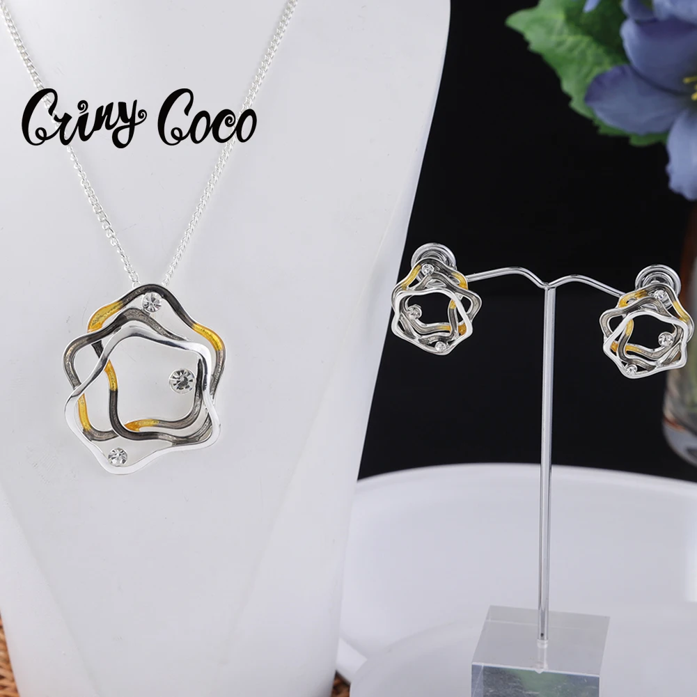 

Женский комплект из колье и серёг Cring Coco, комплект из двух предметов с эмалью, ожерелье и серьги, 2021