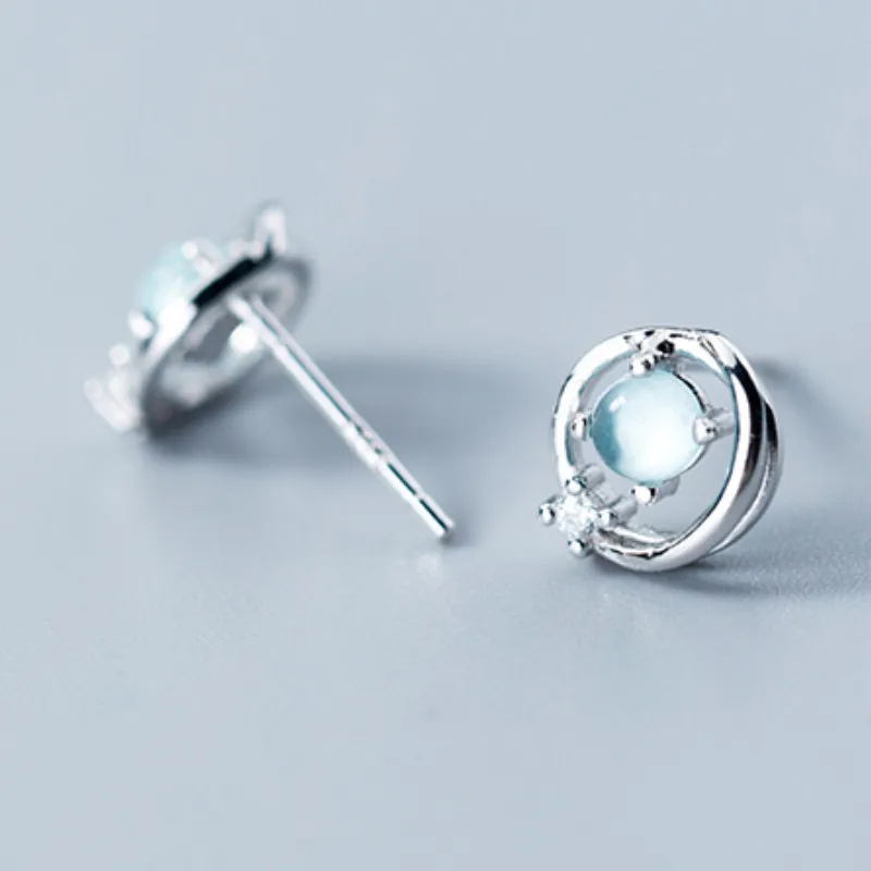 Женские серьги гвоздики из серебра 2019 пробы элегантные легкие для