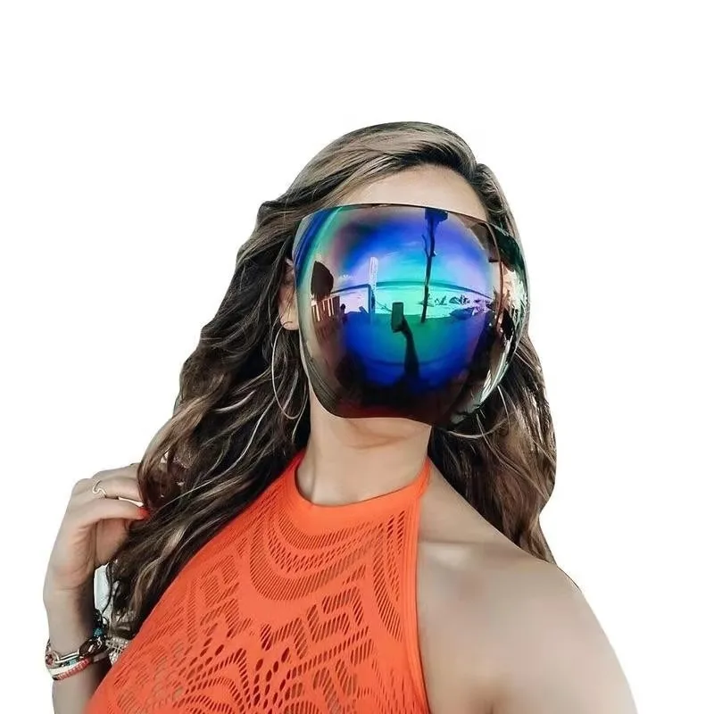 

Colorful Transparent Protective Mask Full Cover Visor Glasses/Sunglasses Cycling glasses Visor UV Protective Glass Sunglasses