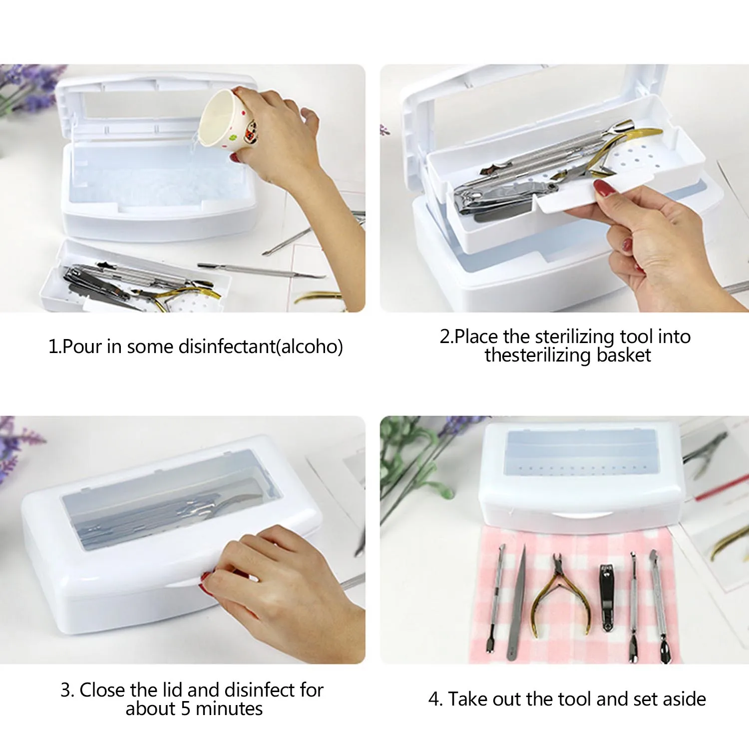 Поддон для стерилизатора коробка дезинфекции спирта педикюра маникюра