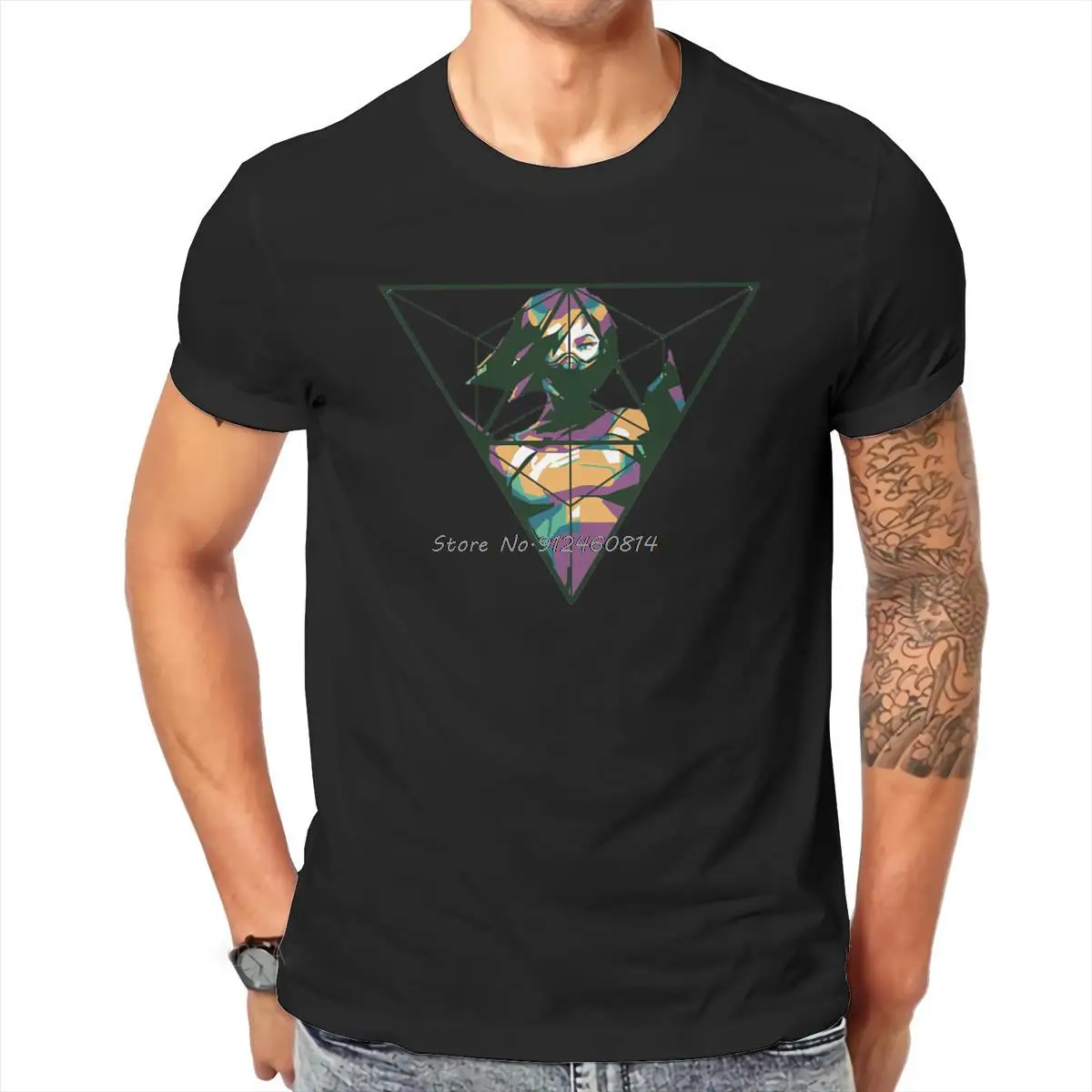 

Футболка VALORANT мужская с графическим принтом, Классическая хлопковая рубашка с круглым вырезом в стиле хип-хоп, уличная одежда в стиле Харад...