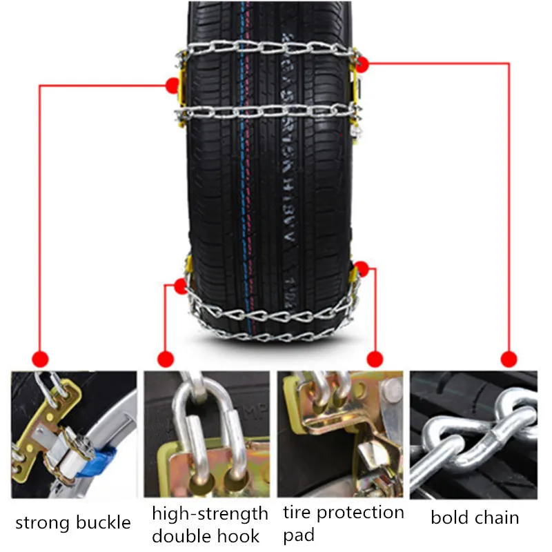 1 шт. противоскользящая цепь для колес снега льда грязи песка безопасная езды на