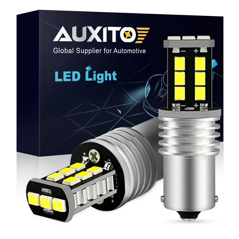 

AUXITO 2X White 6000K Canbus No Error 1156 P21W BA15S 7506 S25 LED Bulb For Volkswagen VW MK6 Daytime Running Lights DRL 12V 24V