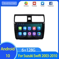 cleverscreen android 10 car radio multimedia player for suzuki swift 2003 2005 2010 carplay auto audio gps navigation
