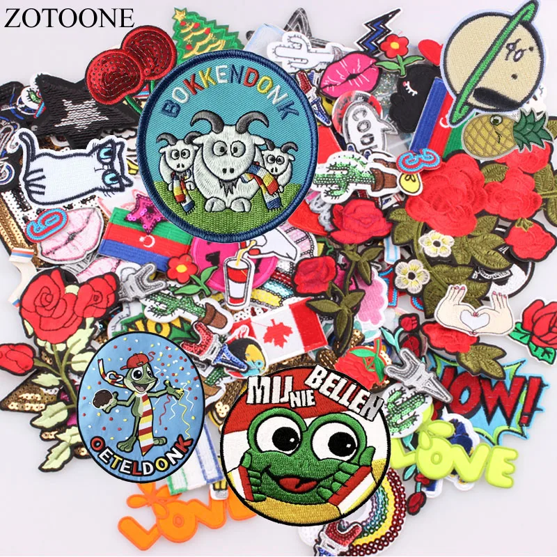 ZOTOONE случайному выбору патч значки на одежду Утюг вышитые аппликация пришить