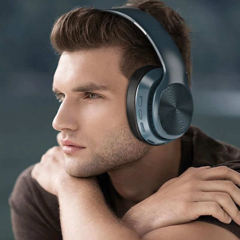 wireless headset with Bluetooth , foldable audio device, stereo and microphone for phone and PC enlarge