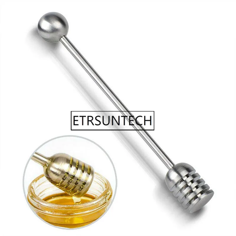 

50pcs Honey Mesuring Spoon Stainless Steel Straight Handle Metal Dipper Honey Stick Kitchen Cooking Measuring Tool