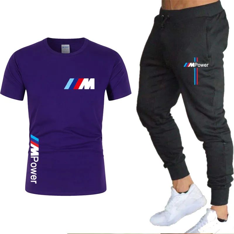 

Sportswear suit men's 2021 summer new short-sleeved trousers casual two-piece high-quality gym quick-drying clothes