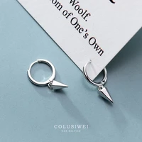 colusiwei genuine 925 sterling silver simple geometric dangle earrings for women fashion cone drop earrings fine jewelry