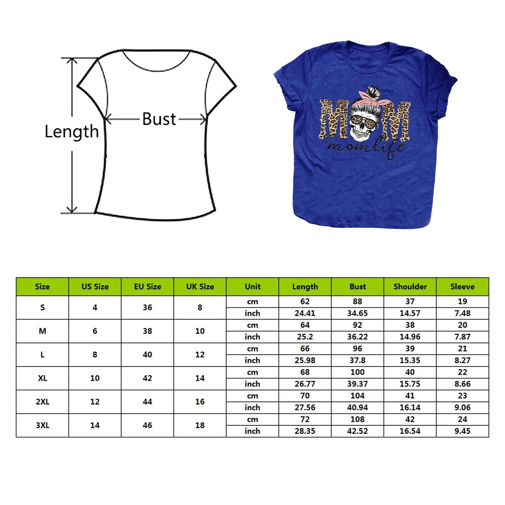 

Leopard Skull Head Mom Life Print Women T Shirt Short Sleeve O-Neck Loose Women Tshirt Ladies Fashion Tee Shirt Tops Clothes2012