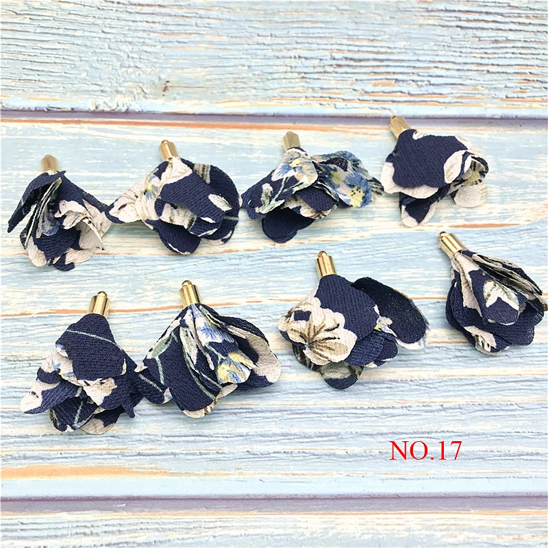 100 шт./лот разноцветные колпачки из сплава подвески в виде цветов кисточки для