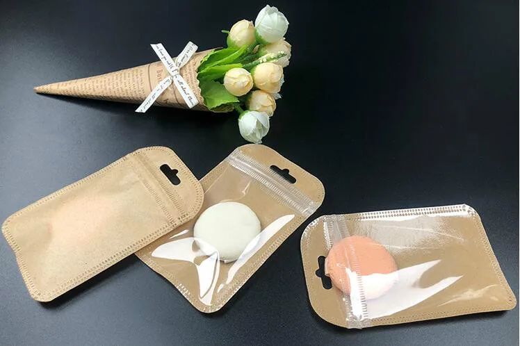 Маленькие пакеты из крафт-бумаги с застежкой-молнией 100 шт. 7 х11 см | Дом и сад