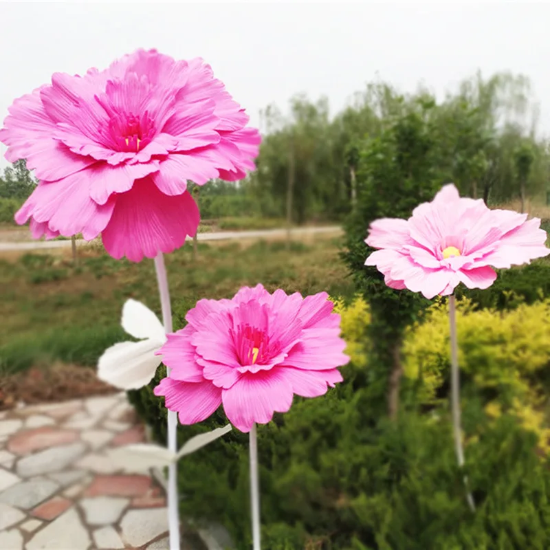 Искусственный гигантский цветок маргаритки из ПЭ свадебный фон на стену