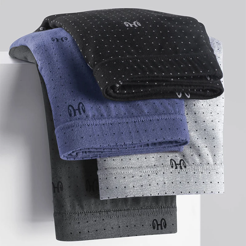 4Pcs/Lot Men's Underwear Cotton Antibacterial Trend Boxer Underwear Cotton Shorts Large Size Boxer